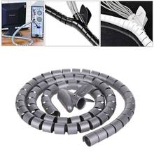 1.5m Cable Organizer Wire Management Protector Cable Winder Coiled Tube Sleeve Desktop Computer Power Cord Storage Winder 2024 - buy cheap