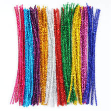 100pcs 30cm Multicolour Creative Diy Plush Sticks Educational DIY Toys Handmade Art Craft Glitter Plush Strips Kid Toy Xmas Gift 2024 - buy cheap