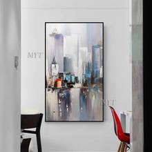 Beautiful City Scenery Abstract Oil Painting Wall Art Home Decor Picture Modern Painting On Canvas 100% Handpainted No Framed 2024 - buy cheap