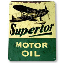 Superior Motor Oil Logo Garage Retro Vintage Rustic Wall Decor Metal Tin Sign 20x30cm 2024 - buy cheap