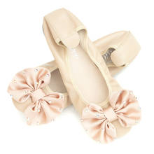 Zapatos de Ballet de talla grande 34-44 con diamantes de imitación, zapatos de mujer con agradable arco, zapatos de tacón plano para mujer, mocasines de cuero genuino suave para mujer 2024 - compra barato