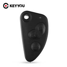 KEYYOU-carcasa de llave remota de coche sin cortar, 20x2, 3 botones, hoja SIP22 para Alfa Romeo 147, 156, 166 GT 2024 - compra barato