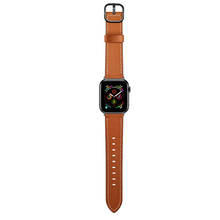 Pulseira de couro para apple watch, pulseira da moda com fivela quadrada para apple watch 38mm 40mm 42mm 44mm, couro real, apple iwatch series 3 4 5 6 2024 - compre barato