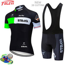 Nova equipe strava conjunto de ciclismo conjuntos camisa da bicicleta ciclismo terno roupas maillot ropa mtb kit roupas esportivas 2024 - compre barato