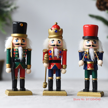 15cm Nutcracker Puppet Soldier Nordic Craft Wooden German Nutcracker New Year Gifts 2021 Christmas Tree Decor Home Accessories 2024 - buy cheap
