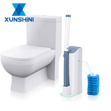 XUNSHINI-escobilla de baño para limpieza en el hogar, sin cepillo de ángulo muerto, juego de artefactos, Set de accesorios de baño 2024 - compra barato