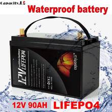 Waterproof rechargeable 12V100ah lifepo4 Lithium ion battery pack for trolling motor boat or yacht 2024 - buy cheap