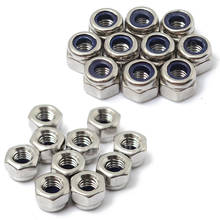 100 Pcs/Set M3 Stainless Steel Screw Lock Nylon Hex Nut Insert Locking Nuts 3mm 2024 - buy cheap