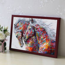 Caballo diamante pintura caballo Kits hecho a mano bordado diamante Animal mosaico diamantes de imitación imagen 2024 - compra barato