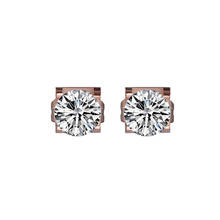 Classic White Round Cubic Zirconia Stud Earrings For Women Titanium Steel Female Earrings Jewelry Brincos JE18001 2024 - buy cheap