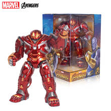 Figura de acción de superhéroe de Marvel, modelo de armadura Hulkbuster con luces de Iron Man, 27CM, juguete de Cosplay, regalo para niños 2024 - compra barato