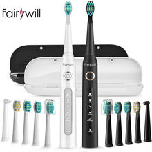 Fairywill Sonic Electric Toothbrushes FW-507-BW Combination USB Rechargeable for Adult Kids Replacement with 10 Heads 5 Modes 2024 - buy cheap