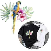 Parrot Bird Stickers Heat Transfers/ Iron-On Patches For Jeans T-shirt DIY Craft Sticker Applications For Clothes Decorative 2024 - buy cheap