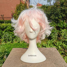 Komaeda-Peluca de cabello sintético Nagito, Cosplay de Danganronpa, resistente al calor, con gorro 2024 - compra barato