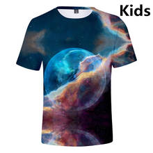 3 to 13 years kids t shirt Space Galaxy 3d printed t-shirt boys girls cartoon streetwear t shirts Tee Children clothes 2024 - buy cheap