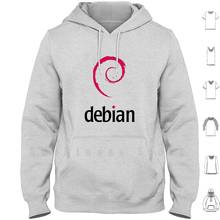 Debian-logotipo hoodies debian logotipo linux distro programação hacker ubuntu 2024 - compre barato