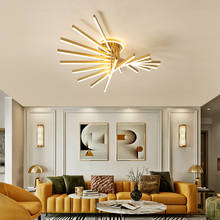 Jmzm-candelabro LED moderno para sala de estar, lámpara de techo para sala de estar, dormitorio, hogar, forma geométrica, tira creativa, candelabro para comedor 2024 - compra barato