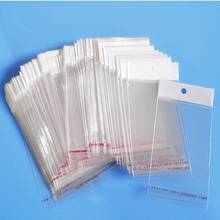 5*12cm 10000ps wholesale Clear Self Adhesive Seal Poly Packaging storage Bag Plastic Packaging With White card tip and Hang Hole 2024 - купить недорого
