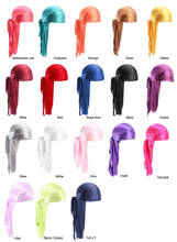 Bandana em cetim, durag, unissex, cor sólida, feminino, para cabeça, motociclista, acessórios para cabelo 2024 - compre barato