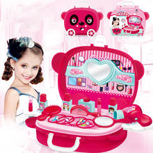 Игровой дом для маленькой девочки, искусственная Детская косметика, чемодан, имитация принцессы, макияж для девочек, игровой домик, игрушки, подарки 2024 - купить недорого