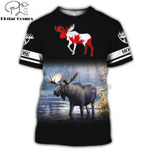 PLstar Cosmos Printed Moose elk wapiti Hunting 3d t shirts tshirt tees summer funny Harajuku short sleeve Casual streetwear-2 2024 - buy cheap