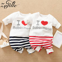 ZAFILLE Baby Clothes Unisex I Love Baba Mama Letter Baby's Rompers Spring Summer Sleepwear For Newborns Pajamas Jumpsuit For Kid 2024 - buy cheap