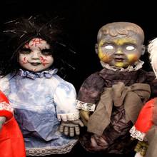 34 cm Child's Play Scary Horror Doll PVC Action Figure Toy Scary Toy Halloween Gift Escape Room Props Bar Mummy Doll 2024 - buy cheap