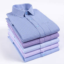Camisa de manga larga para hombre, ropa informal de negocios, ajustada, 45% algodón, de talla grande, para otoño, nueva 2024 - compra barato
