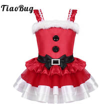 Baby Girls Christmas Santa Claus Costume Kids Toddlers Stage Performance Mesh Tutu Dress Festival Fancy Cosplay Xmas Clothes 2024 - buy cheap