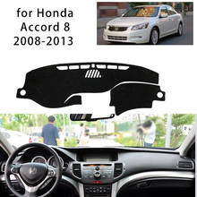 For Honda Accord 8 2008-2013 Console Dashboard Suede Mat Protector Sunshield Cover 2024 - buy cheap