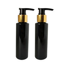 Botella de loción de 250ml, champú negro PET para Gel con dispensador de loción de oro y plata, contenedor de cosméticos, 24 Uds. 2024 - compra barato