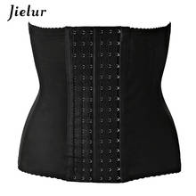 Jielur Solid Color Women Waist Trainer Corset Black Apricot Slimming Belt Body Shaper Fashion Shapewear Pulling Underwear M-6XL 2024 - buy cheap