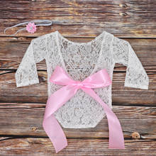 Newborn Photography Props Baby Girl Kids Bow Clothing Overalls Princess Playsuits Lace Romper Studio Shoot 2024 - buy cheap