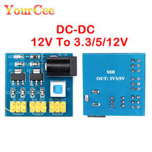 Voltaje de salida múltiple de DC-DC, conversión de cc 12V a 3,3 V 5V 12V AMS1117, módulo de fuente de alimentación nuevo 2024 - compra barato