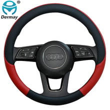 DERMAY-cubierta de cuero para volante de coche, accesorio deportivo para Audi A5, 8T3, F53, F5A, 8F7, F57, 8TA, 100% 2024 - compra barato