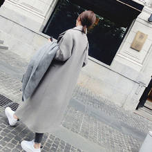 Long Solid Wool Collar Plus Size 3XL Loose Casual Promotion 2021 New Fashion Women Winter Korean Woolen Blend Winter Warm Coats 2024 - buy cheap