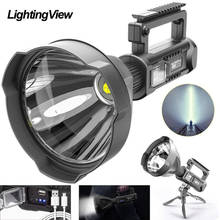 Lightingview Portable Hunting Spotlight Searchlight XHP70.2 Flashlight 8000mAh LED Camping Light Adventure Lamp for Expeditions 2024 - buy cheap
