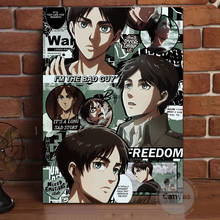 Canvas Eren Jaeger Attack on Titan Pictures Home Decoration Paintings Poster HD Prints Wall Art Modular Living Room 2024 - buy cheap