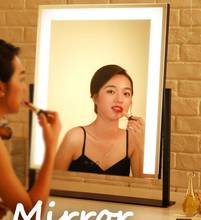 Espelho de maquiagem com luz led, espelho de decoração de beleza 2024 - compre barato