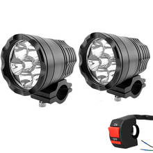 JGAUT-bombillas de faro delantero para motocicleta, luces antiniebla universales de 6LED, impermeables, accesorios para MOTO, DRL 2024 - compra barato