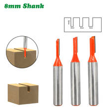 1PC 8MM Shank Milling Cutter Wood Carving Straight Router Bit Tungsten Carbide Single Flute Bit Wood Milling Cutter for Woodwork 2024 - buy cheap