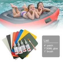 Kit de PVC para bote de Kayak inflable, canoa impermeable, parche de reparación de perforaciones de PVC, adhesivo, 20X12cm 2024 - compra barato