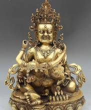 Estatua de Buda yab-yum de 12 ", budismo tibetano, bronce amarillo, jambhalla, dios de la riqueza 2024 - compra barato