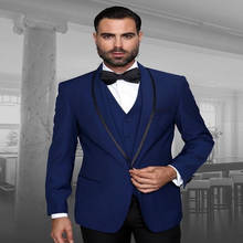 Estilo italiano ternos masculinos fino ajuste ternos de casamento do noivo terno smoking 3 peças costard homme mariage traje feito homme mariage 2024 - compre barato