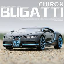 Modelo de coche deportivo de aleación Bugatti Chiron 1:32, vehículo de juguete de Metal fundido a presión, modelo de coche de colección, simulación de luz de sonido, regalo para niños 2024 - compra barato