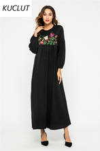 Eid Mubarak-vestido de moda de Dubai para mujer, ropa islámica bordada, musulmana, turca, Islámica 2024 - compra barato