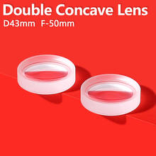 Double concave lenses Zoom mirror Optical lens physical optics Cat eye Telescope Microscope D43mm F-50mm  Customizable 2024 - buy cheap