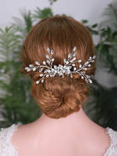 Luxury Wedding Hair Accessories Rhinestone Flower Hair Jewelry Women Accessories Hair comb For Bride Ornaments Bridal Headwear 2024 - buy cheap
