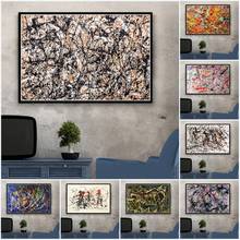 Jackson Pollock-pintura abstracta en lienzo, carteles e impresiones psicodélicos, arte de pared, imagen, Cuadros, decoración del hogar para decoración de la habitación 2024 - compra barato
