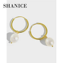 SHANICE Pure 925 Sterling Silver Earrings Drop Women Round Geometric Baroque Freshwater Pearl Hook Dangle Earring Ear Drops 2024 - buy cheap